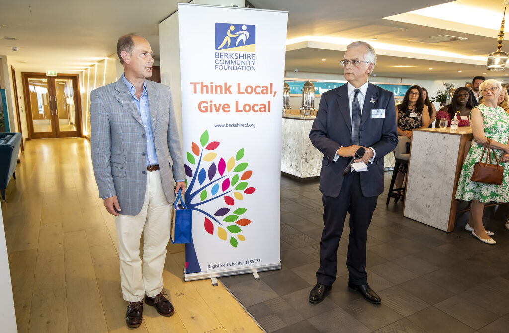 HRH thanking volunteers at the event